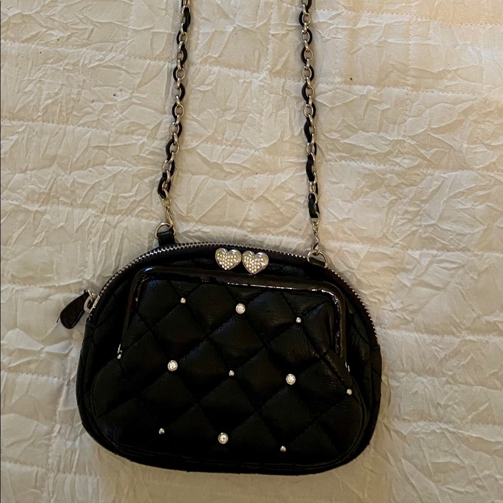 Black Leather Brighton Mini Bag